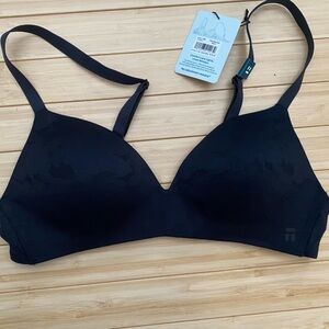 Tommy John Second Skin Comfort Lace Lightly Lined Wireless Bra Black 34B